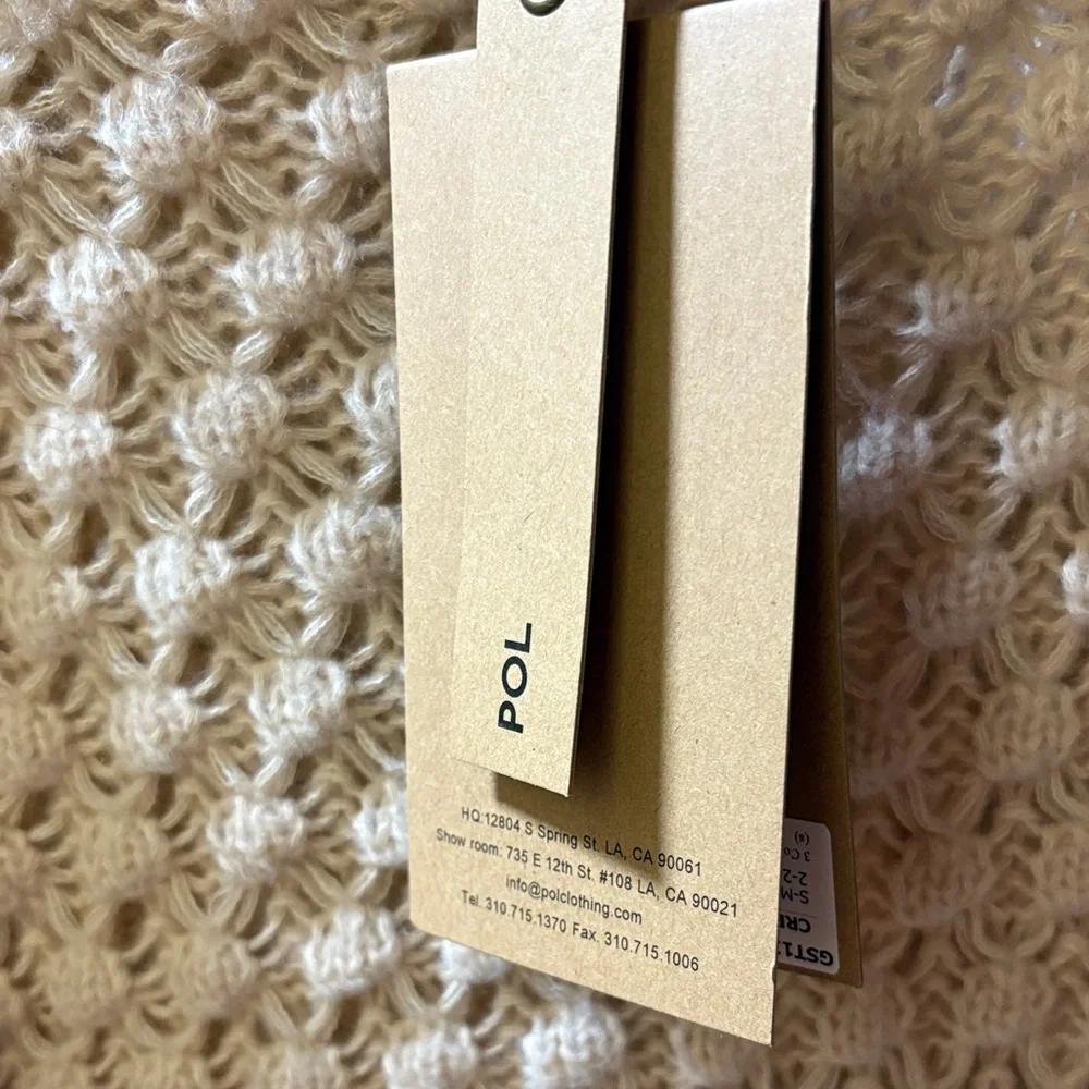 POL Women's Cream Knit Sweater - Picture 3 of 5